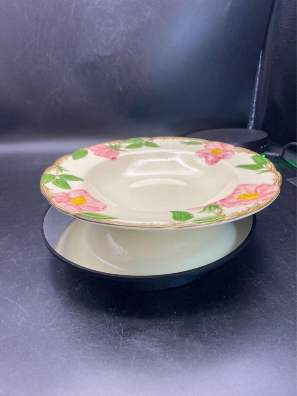 Desert Rose Rimmed Soup Bowls USA